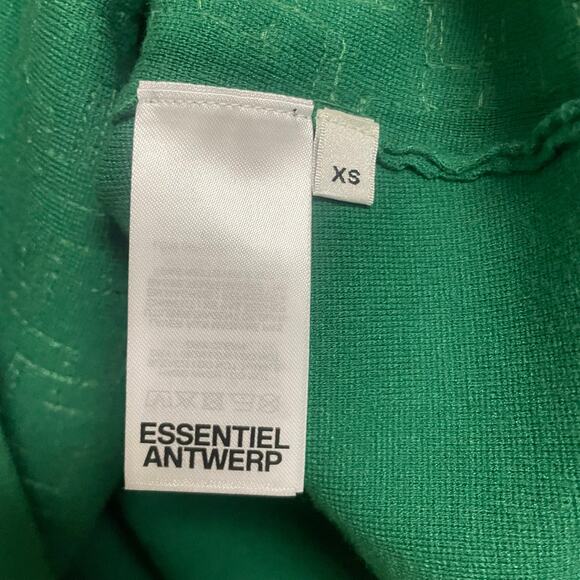 NWT Essentiel Antwerp Sequin Glitz Polo Top Short Sleeve Hulk Green Womens XS - Picture 8 of 11
